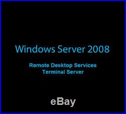 100 Terminal / Remote Desktop Services (TS / RDS) CALs Windows Server 2008 (R2)