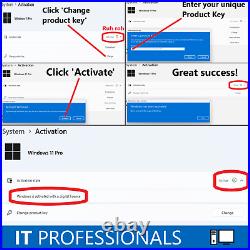 10x Genuine Microsoft Windows 10 Pro DVD & Windows 11 Pro USB with ACTIVATION KEY