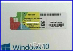 10x Licence Sticker Windows 10 Pro Professionnel 32-64 Bit Neuf