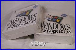 1 X Microsoft Windows For Workgroups 3.11 Retail Sealed New Old Stock
