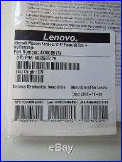 4xi0g86179 Lenovo Windows Server 2012 R2 Essentials Rok Licence