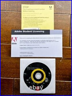 Adobe CS6 Design Standard Genuine Includes Disc & Retail License Number