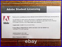 Adobe CS6 Design & Web Premium- Genuine Includes Disc & Retail License Number