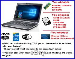 DELL LATITUDE E6530 LAPTOP WINDOWS 10 PRO DVD+RW INTEL i5 2.6GHz 16GB 2TB HDMI