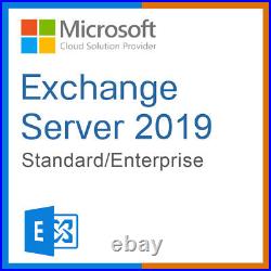 Exchange Server 2019 Standard/Enterprise 5 25 50 100 250 500 1000 CALs USB