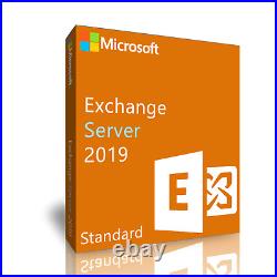 Exchange Server 2019 Standard. Retail CALs. Authentic Microsoft License