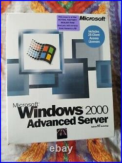 Factory Sealed C10-00010 Microsoft Windows Advanced Server 2000 25 CAL