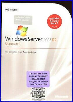 Factory Sealed P73-04754 Microsoft Windows Server 2008 R2 Standard 5 CAL