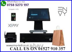 For Book Shop NEW All in One 15 Touchscreen EPOS Till System POS Cash Register