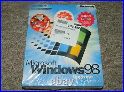 Genuine Microsoft Windows 98 Upgrade 2nd Edition BRAND NEW IN BOX FACTORY SEALED