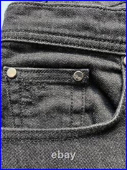 Gianni Versace Slim Fit Stone Black Jeans Cotton W30 L32 New Versace Collection