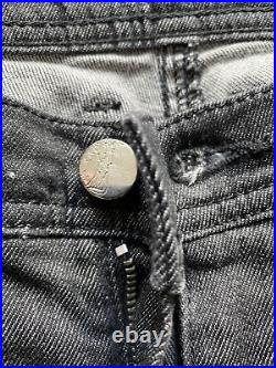 Gianni Versace Slim Fit Stone Black Jeans Cotton W30 L32 New Versace Collection
