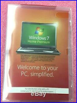 Lot of 10 Microsoft Windows 7 Home Premium 64-Bit, OEM DVD With Key