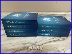 Lot of 7 Microsoft Windows 7 Professional full 32 and 64bit dvds with Product Key