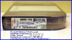 MICROSOFT WINDOWS 7 PROFESSIONAL- UK Sealed Commercial Retail Box (FQC-00133)