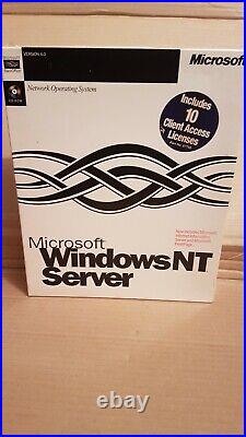MICROSOFT WINDOWS NT SERVER 4.0 Incudes 10 Client Access Licences