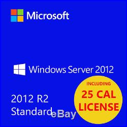 MSFT Server Window 2012 R2 Standard 25 CAL Edition 64 bit x64 English 2CPU/2VM