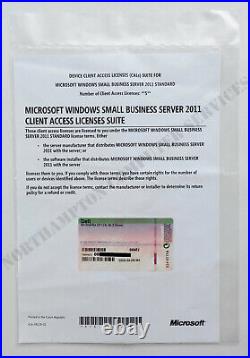 MS Windows SBS 2011 Standard 10 (2 x 5) CALs DELL Small Business Server 0434FJ