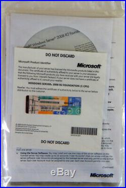 MS Windows Server 2008 R2 Foundation 1CPU 589222-B21 ROK Eng SW DVD with Key Code
