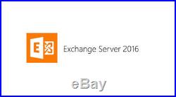 Microsoft Exchange Server 2016 Standard with 5 CALs Full Retail License FPP