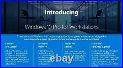 Microsoft HZV-00054 Windows 10 Pro 64-bit for Workstations 1 License OEM