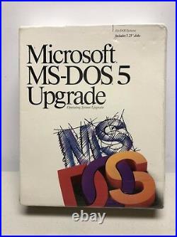 Microsoft MS-DOS 5 Upgrade PC 3.5 Floppy Factory Sealed