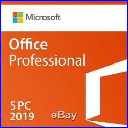 Microsoft Office 2019 Professional 5 PC (Retail Sealed)