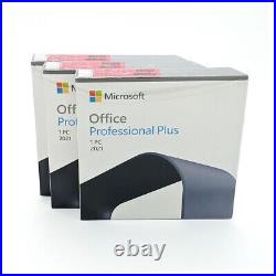 Microsoft Office Pro Plus 2021 DVD Key in Box Lifetime Factory Sealed
