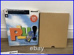 Microsoft Plus Companion for Windows 95 3.5 Floppy Disks Big Box Vintage 1995