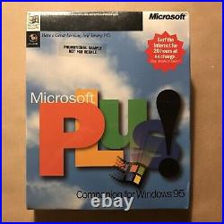 Microsoft Plus! For Windows 95 NFR Big Box PC NEW SEALED