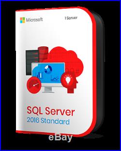 Microsoft SQL Server 2016 Standard Retail License Key Genuine & Permanent 4 Core
