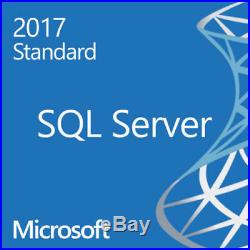 Microsoft SQL Server 2017 Standard No User CAL Required 16 Core License + USB