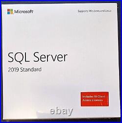 Microsoft SQL Server 2019 Standard with 16 Cores, 10 CALs