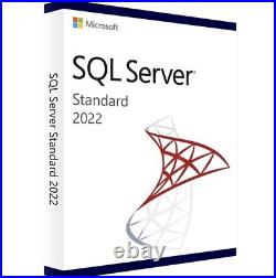 Microsoft SQL Server 2022 Standard with 8 Cores, unlimited User CALs USB