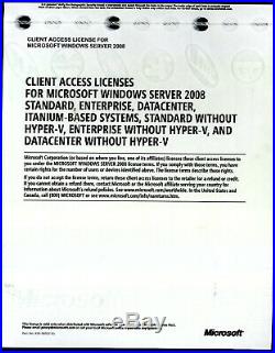 Microsoft Terminal Server RDS 2008 100 User/Device CAL License