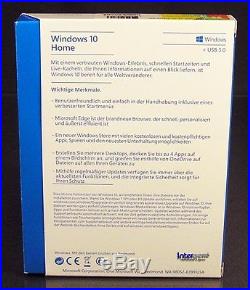 Microsoft Windows 10 Home Vollversion 32/64-Bit USB 3.0 SB Deutsch OVP NEU