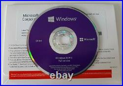 Microsoft Windows 10 Pro 64 Bit DVD+COA Key Sticker, Seasonal Offers (10pcs) Lot