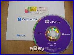Microsoft Windows 10 Pro 64 bit x64 64 Bit DVD Full English MS WIN 10=BRAND NEW=