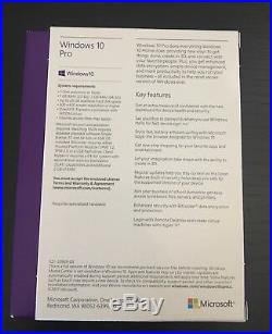 Microsoft Windows 10 Pro USB 3.0 32/64 Bit New Sealed Box