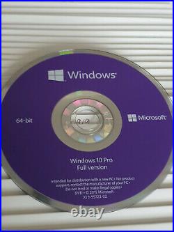 Microsoft Windows 10 Professional 64bit install DISC only, MS Originals. NO COA