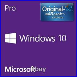 Microsoft Windows 10 Professional License Key 64 Bit Official Install DVD / USB