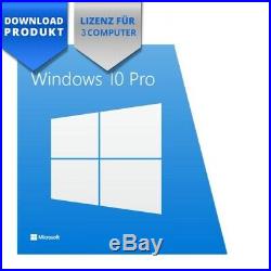Microsoft Windows 10 Professional für 3PC 32/64 Bit ESD deutsch Vollvers