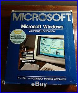 Microsoft Windows 1.0 Sealed Disks Os Part No. 999-999-837 Very Rare 1985