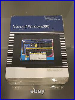 Microsoft Windows/386 Ver 2.11 1989 Vintage Software Brand New Sealed