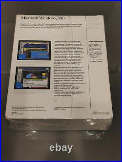 Microsoft Windows/386 Ver 2.11 1989 Vintage Software Brand New Sealed