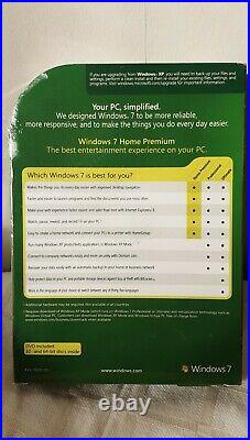 Microsoft Windows 7 Home Premium 32/64-BIT DVD GFC-00025 BRAND NEW SEALED