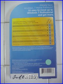 Microsoft Windows 7 Home Premium to Professional Anytime Upgrade =NEW SEALED=