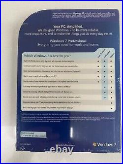 Microsoft Windows 7 Professional 64/32 bit DVD Sealed BNIB FQC-00133