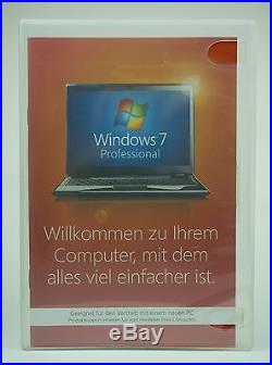 Microsoft Windows 7 Professional Pro 64 Bit SP1 Vollversion Deutsch