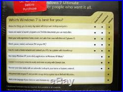 Microsoft Windows 7 Ultimate 32/64-bit DVD NEW GUARANTEED GENUINE FULL UK RETAIL
